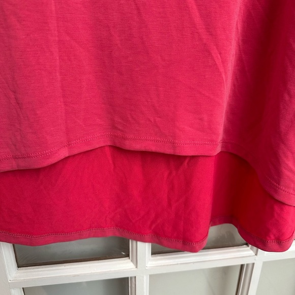 LuLaRoe Dark Pink Oversized High Low Irma Tunic Blouse Plus Size 2X NWOT - Picture 6 of 9